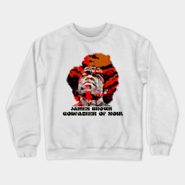 James brown godfather of soul graphic Crewneck Sweatshirt by HAPPY TRIP PRESS